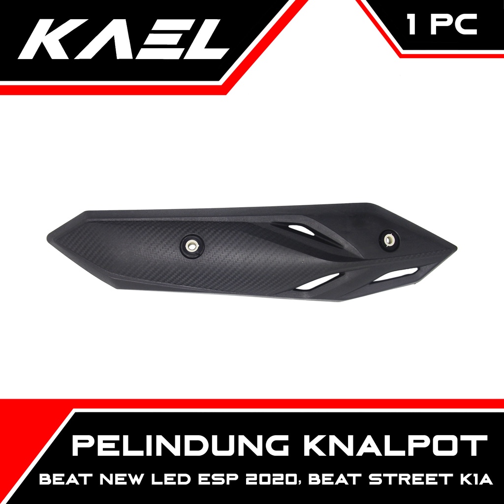 Pelindung Knalpot Beat eSP Street K1A 2020 Sekarang Hitam Cover Muffler Exhaust Tutup Penutup Tameng Kenalpot