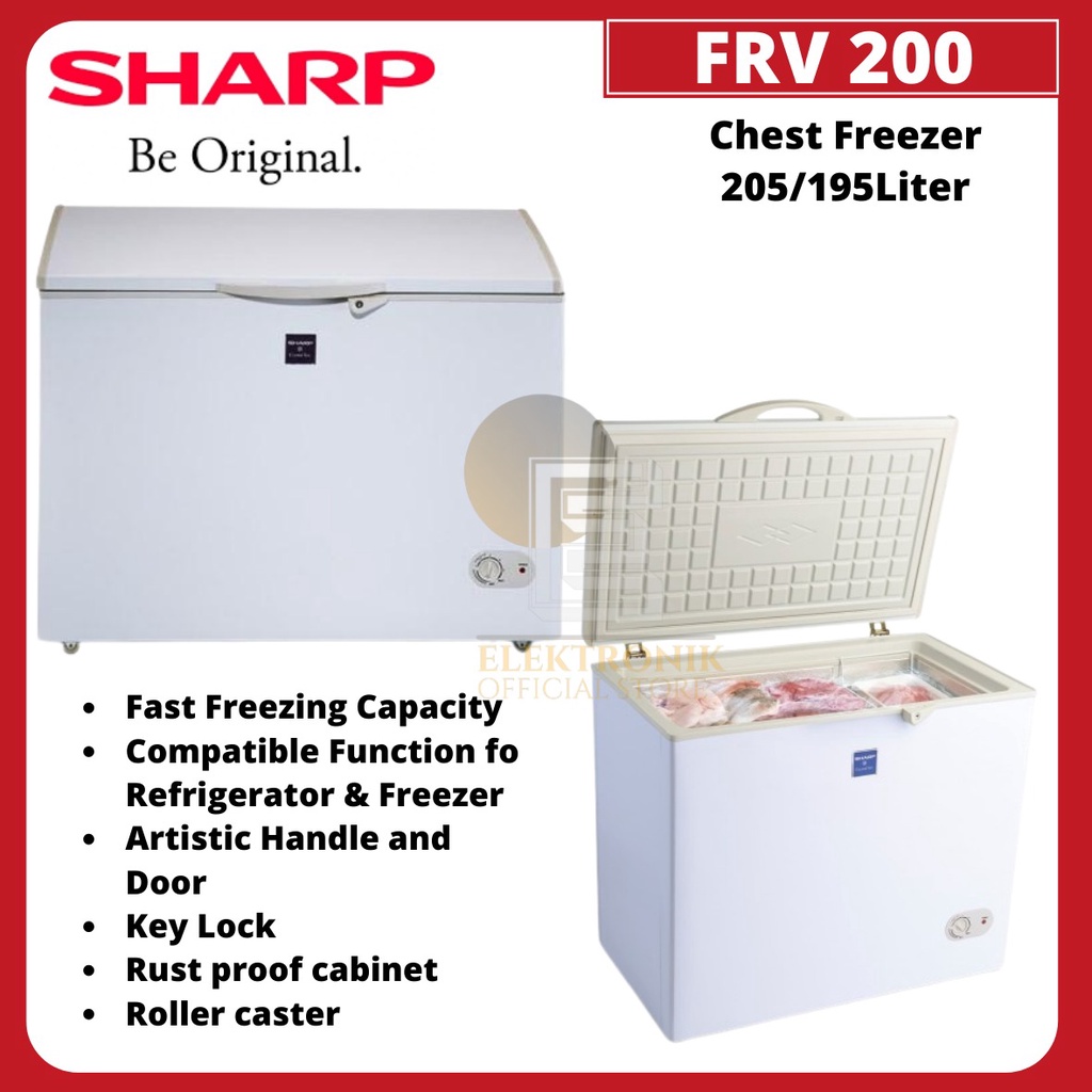 SHARP CHEST FREEZER FRV 200 BOX CHILLER