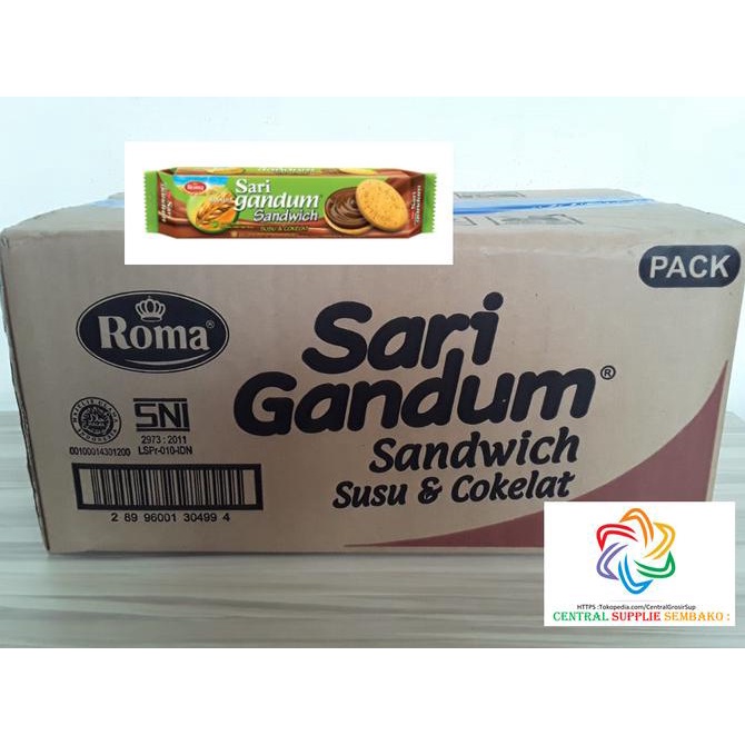 

TERMURAH Roma Sari Gandum Sandwich [115gram /24pack / 1 karton ]