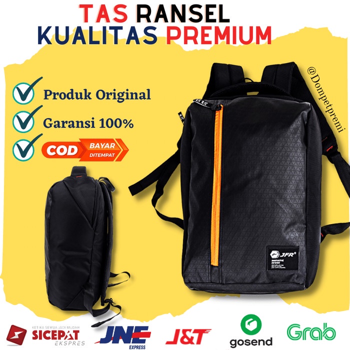 Tas Ransel Pria Tas Ransel Punggung Laptop Pria Cowok JFR Bahan Polyester JBAG10(P9W6) tas punggung 