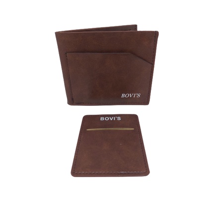 Dompet Pria Dewasa Import Terbaru Model Kantong Depan Logo Bovis Bahan Kulit Sintetis Harga Murah
