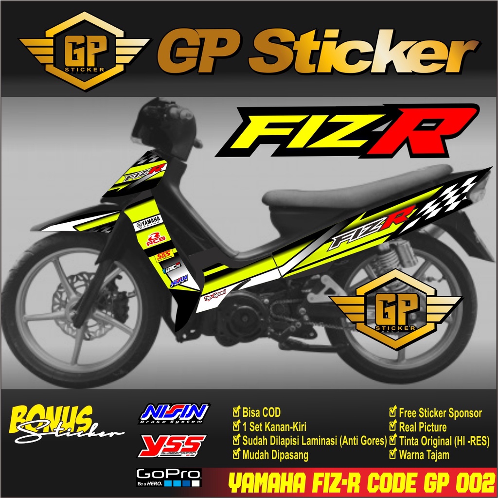 COD Sticker Fizr Striping Lis Variasi Fiz R Semifull Desain Racing fizr stiker fizr list fizr GP 002