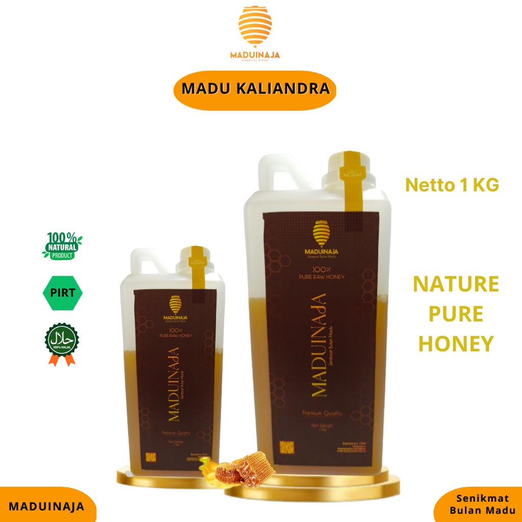 

Madu Murni Asli Kaliandra 1 KG Pure Raw Honey 100% Alami Madu Hutan Full Nektar - MADUINAJA