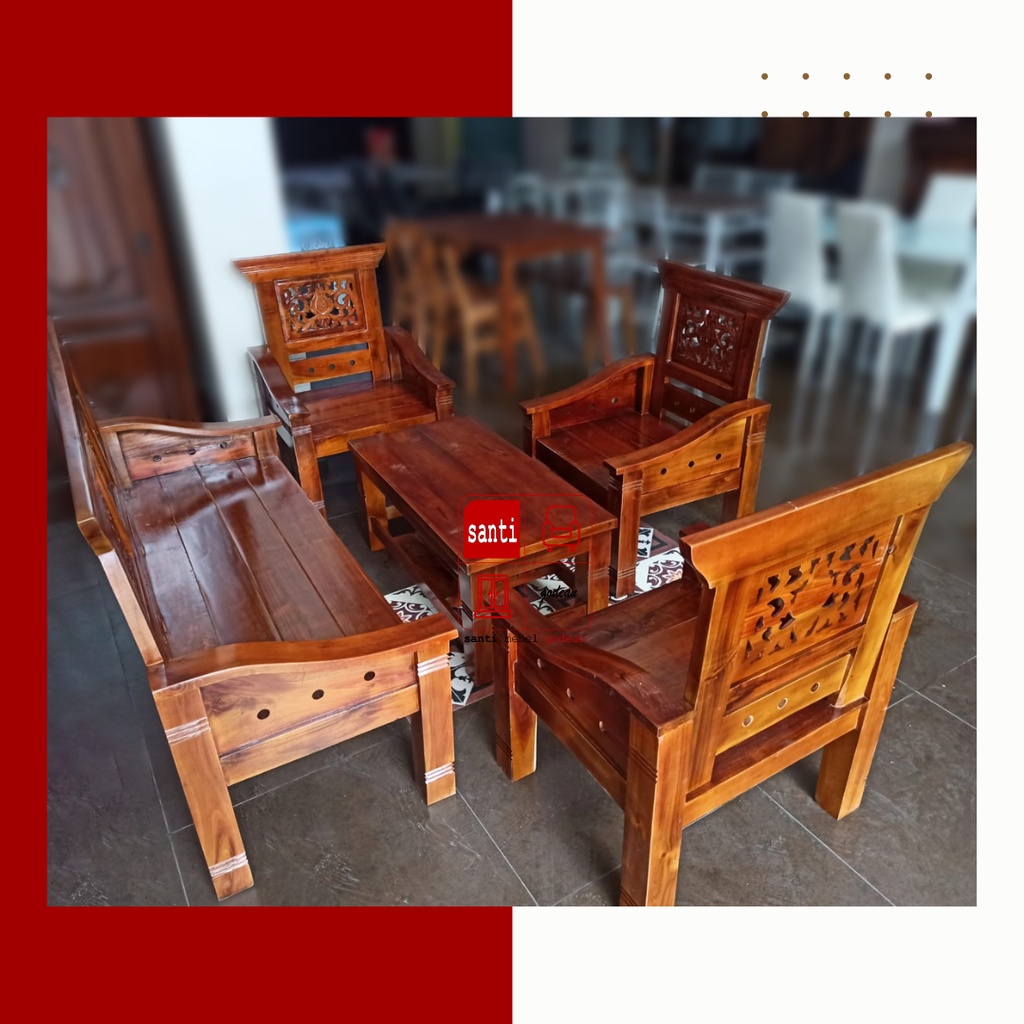 Sofa kayu akasia solid adinda