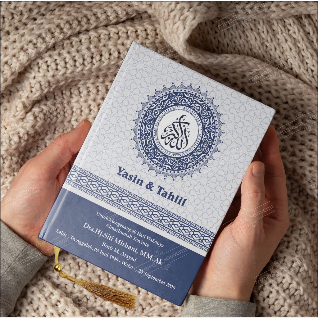BUKU YASIN HARDCOVER I CETAK YASIN I BUKU YASIN CUSTOM 224  HALAMAN ART PAPER /  PEMBATAS RUMBAI / T