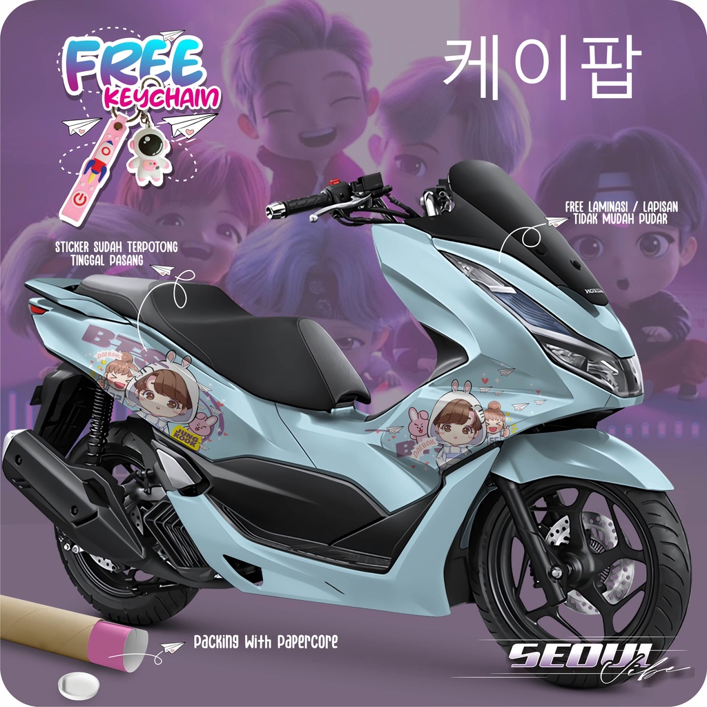 Decal sticker / stiker motor New Pcx 160 custom full body / striping aksesoris motor cutting sticker