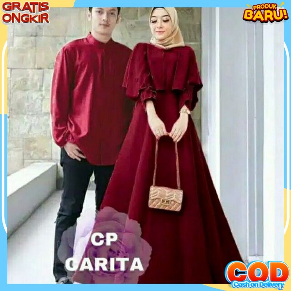 Bj Kopel Pasangan Kekinian Gamis Couple Suami Istri Copel Bapak Dan Ibu Gamis Sarimbit Murah Bj Sari