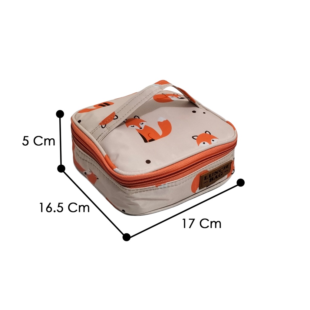 Tas Bekal motif waterproof Lunch Bag Loly Motif Tempat Penyimpan Makanan Aluminium Foil Cooler Bag Murah