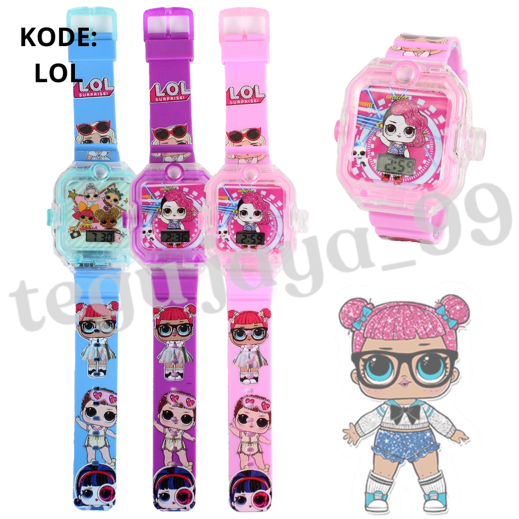 JAM TANGAN FASHION ANAK PEREMPUAN LAMPU MUSIK KARAKTER SOFIA TE1051