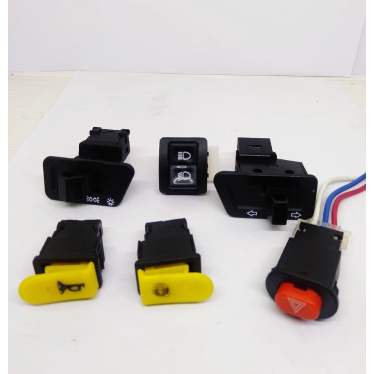 Saklar 1 Set Beat Carbu Vario 110 Carbu Supra X125 Lama saklar beat karbu set isi 5 tombol saklar + tombol hazard  Visor spion