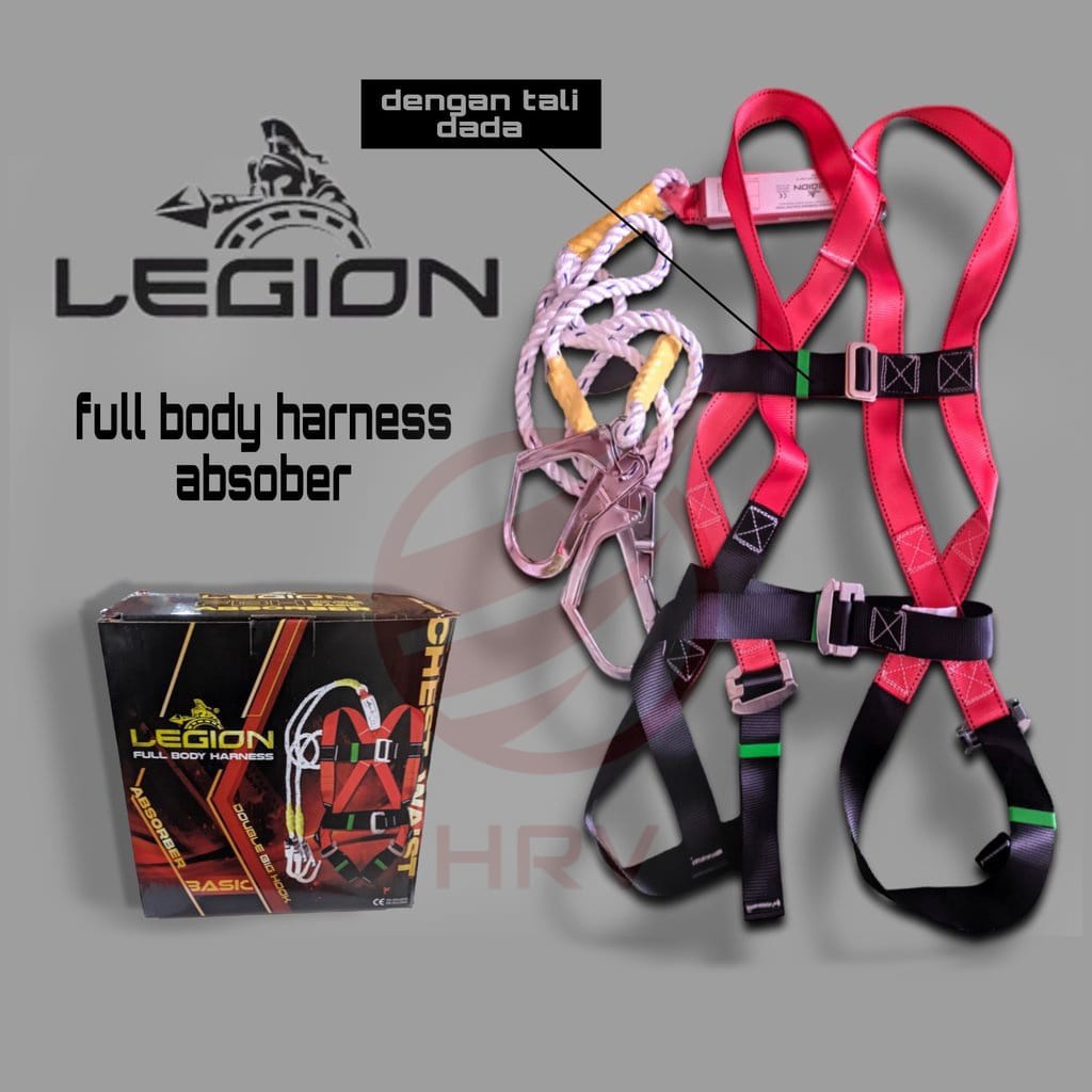 BODY HARNESS LEGION DOUBLE HOOK PLUS ABSOBER DAN SABUK DADA MURAH