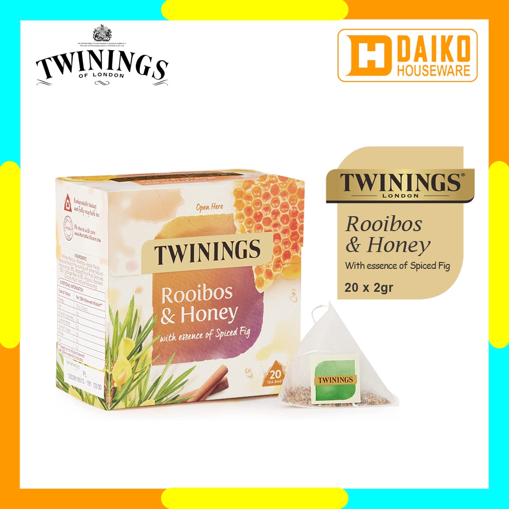 Teh Celup Twinings Rooibos &amp; Honey Tea Bags 20 x 2 gr Flavoured Infusion Tea