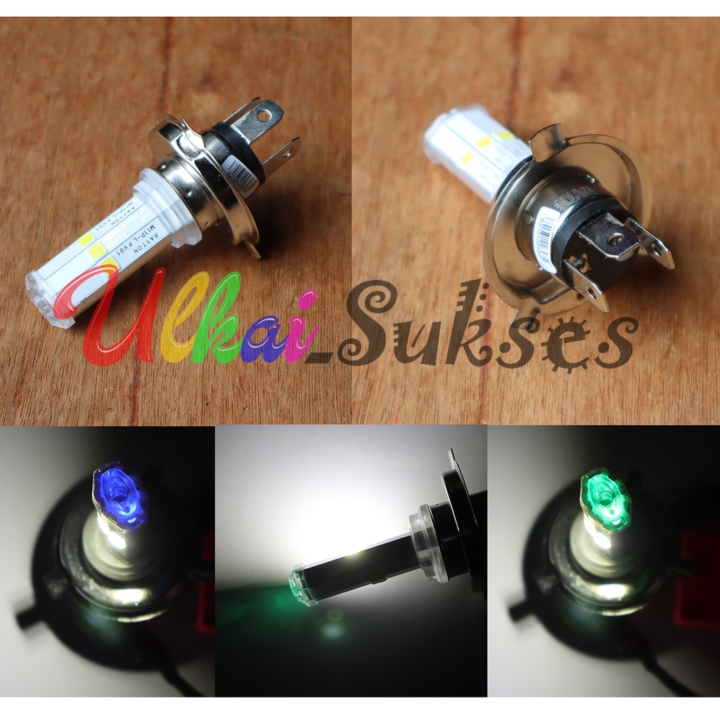 Lampu LED New Variasi Colok Motor Sport H4 Arus DC Sampai 15V Hemat Energi Khusus Moge Putih Universal Murah