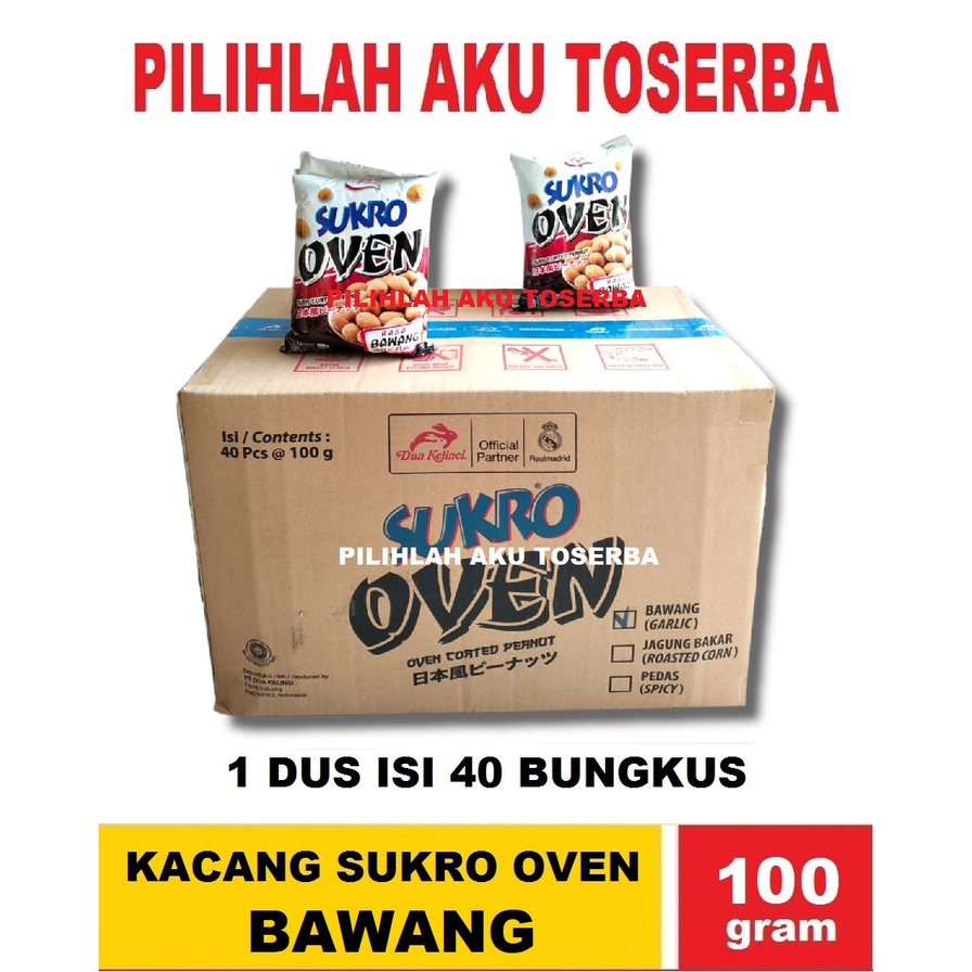 DUA KELINCI KACANG SUKRO OVEN BAWANG - ( HARGA 1 DUS ISI 40 )