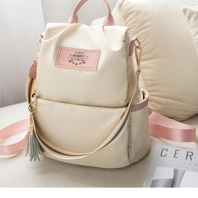 ✨SHOPEE MALL✨ TAS RANSEL WANITA ANTI AIR KREM ROZANA TA486P3 BACKPACK IMPORT KOREA GENDONG PUNGGUNG 