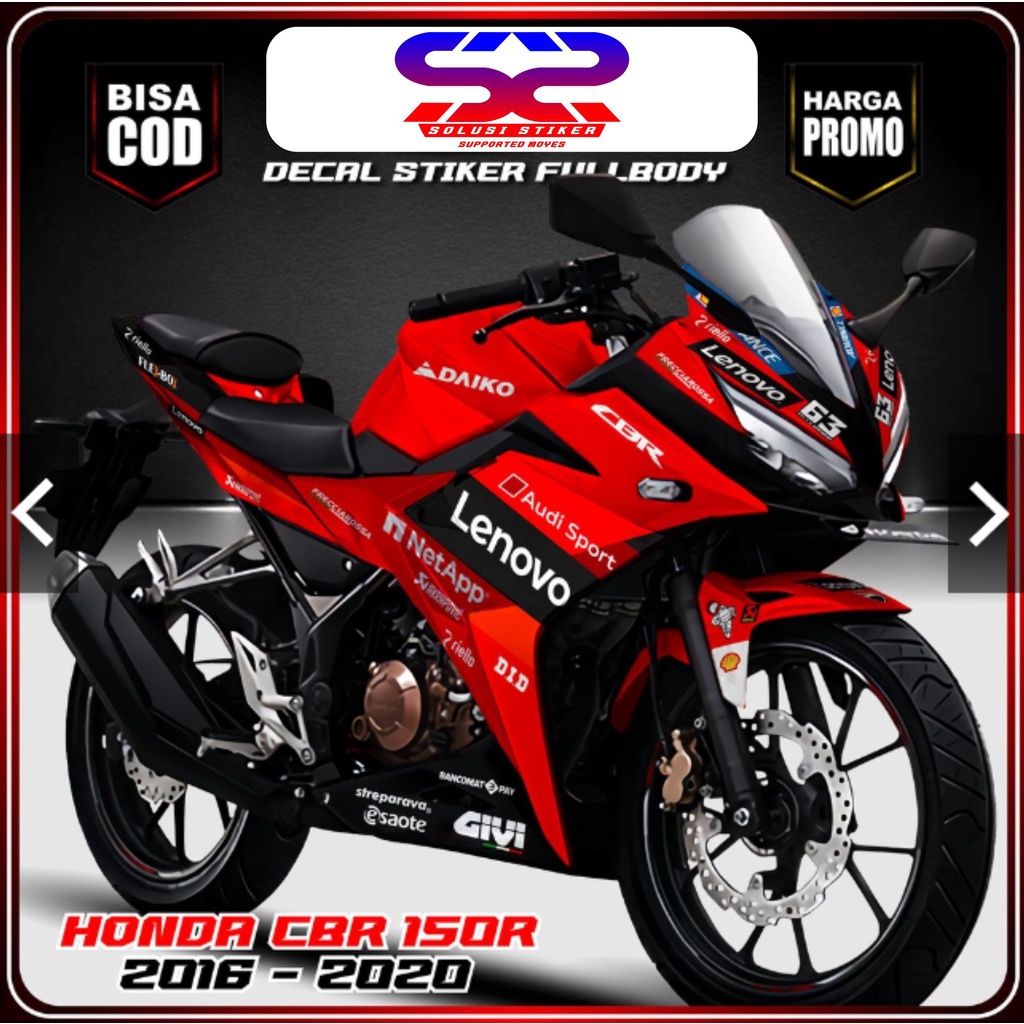 ⭐⭐⭐⭐⭐BISA COD Decal Stiker  Cbr 150R Full Body Motif Merah
