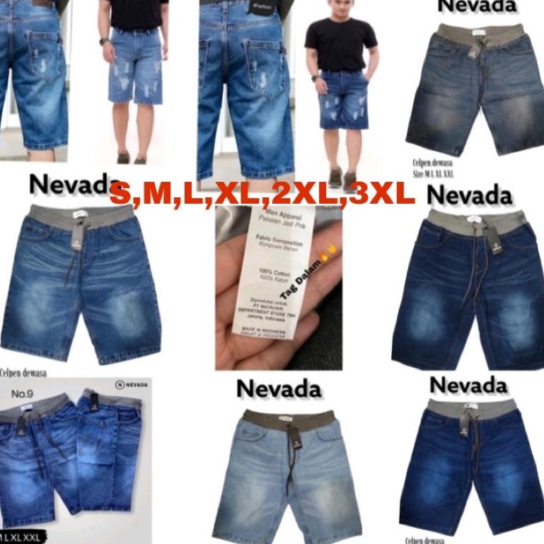 TERBAIK CELANA PENDEK NEVADA PRIA JEANS RIB CHINOS / WOVEN NEVADA