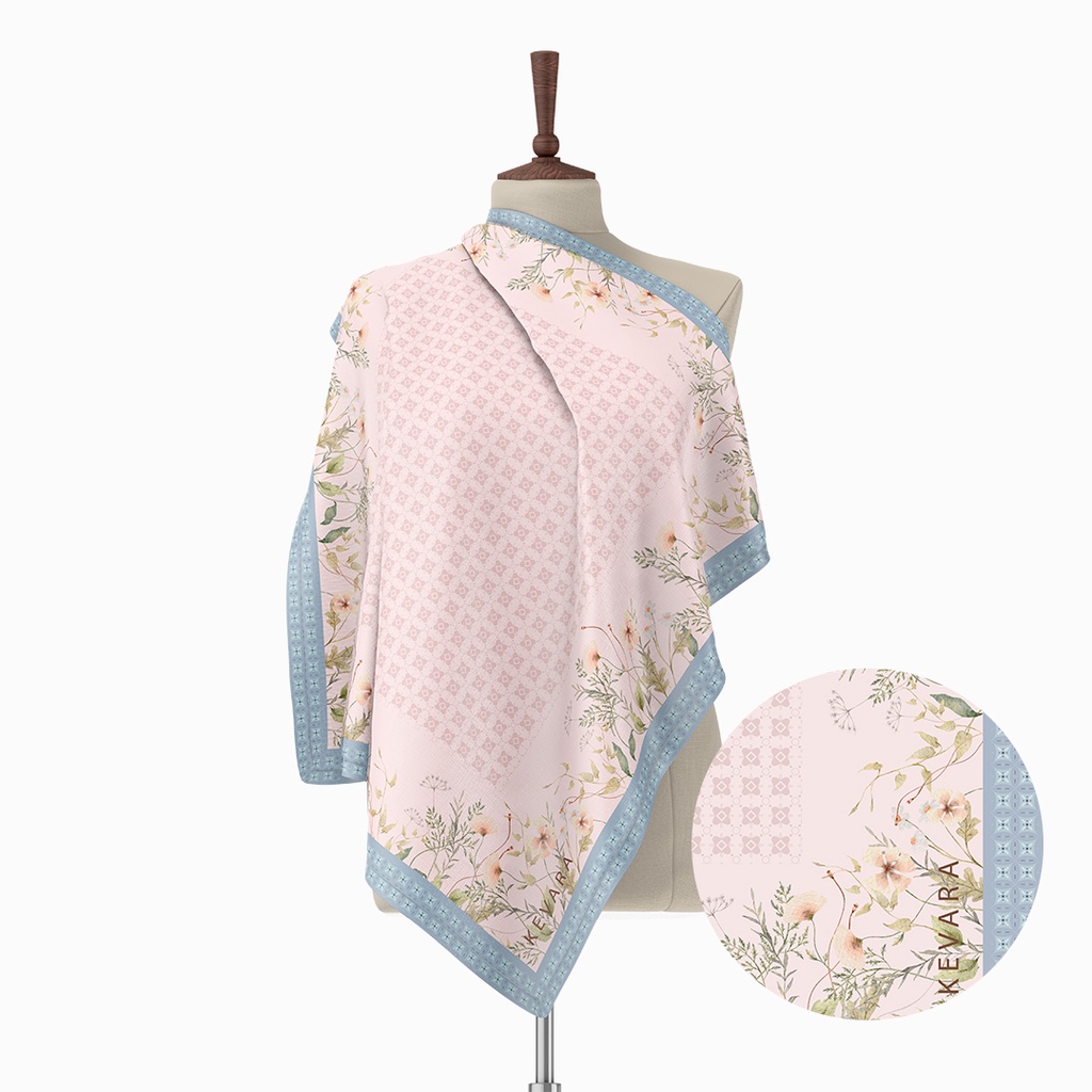 Designall X Kairaly Segiempat Aulora Scarf | Hijab Voal Motif Premium Segiempat Scarf