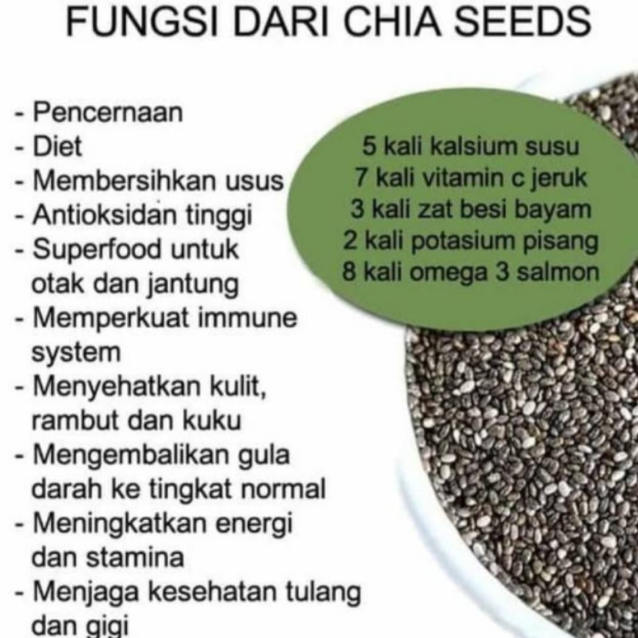 

CHIA SEED ORGANIK PREMIUM 500 Gram