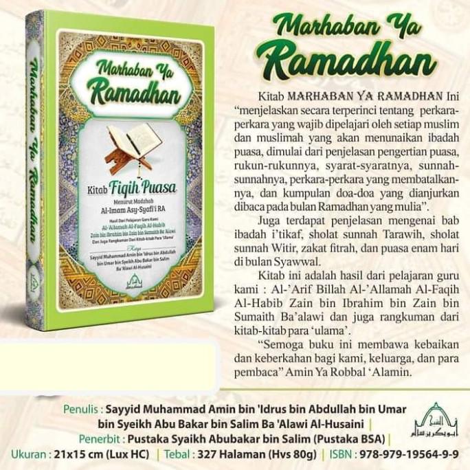 

KITAB Marhaban ya Ramadhan Pustaka BSA Syeikh Abu Bakar Bin Salim
