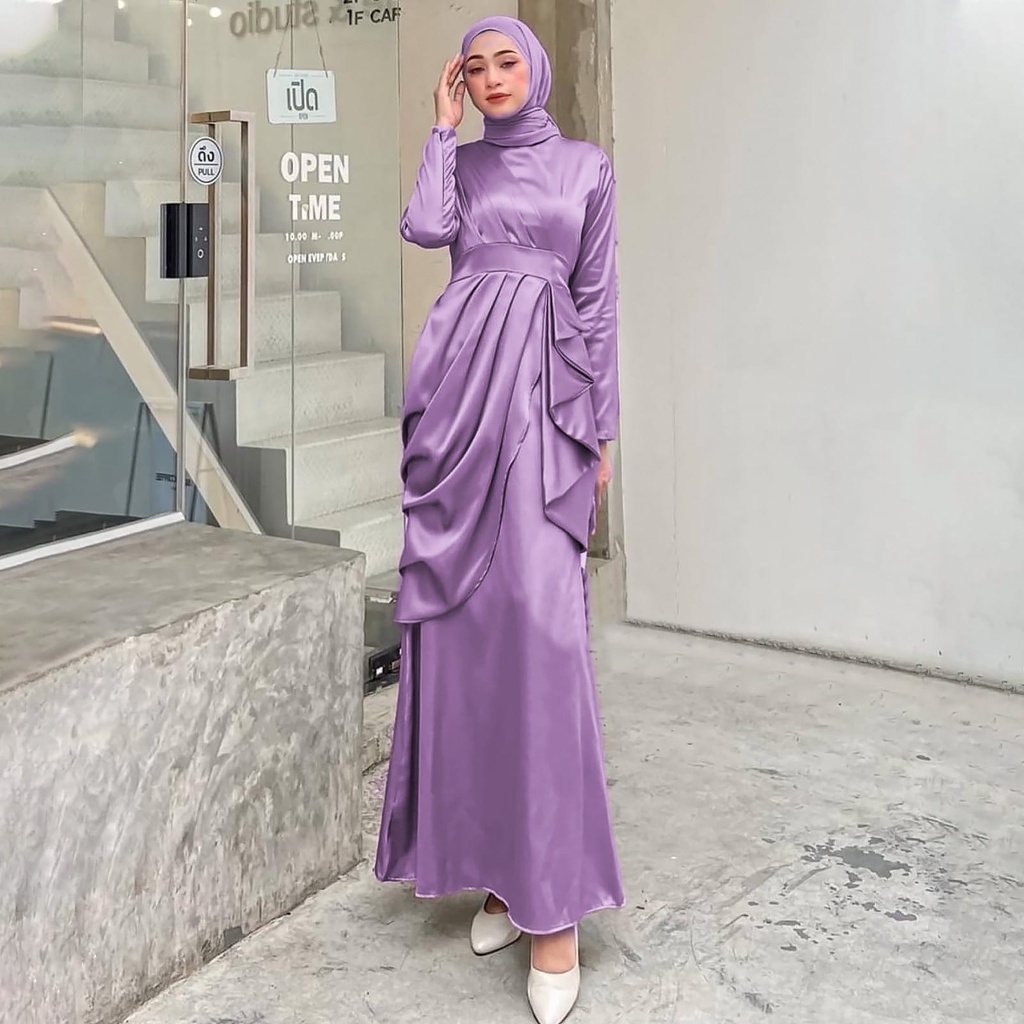 MAXY DELLAROSA FASHION PAKAIAN WANITA DRESS GAMIS MAXI BAHAN VELVET SILK MS