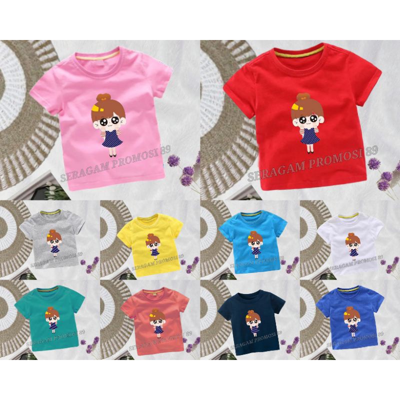 Atasan Kaos Anak-Anak Perempuan Motif Lucu / Kaos T-Shirt Anak perempuan Murah / Kaos Pendek anak-anak / Kaos Anak cewek 2-10tahun