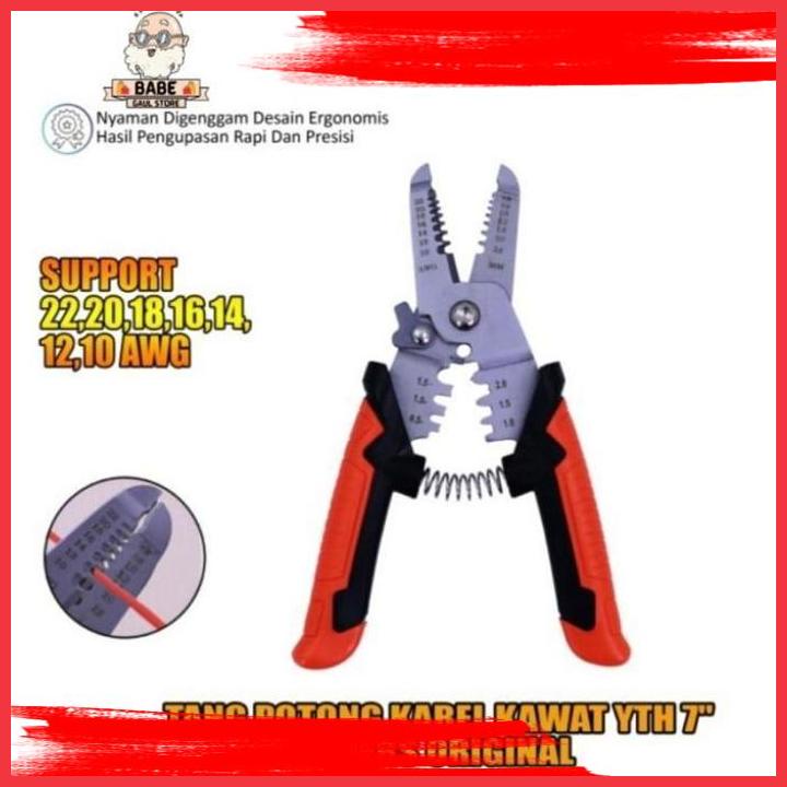 

(babe) tang pengupas kabel yth 7 pliers pemotong kawat original