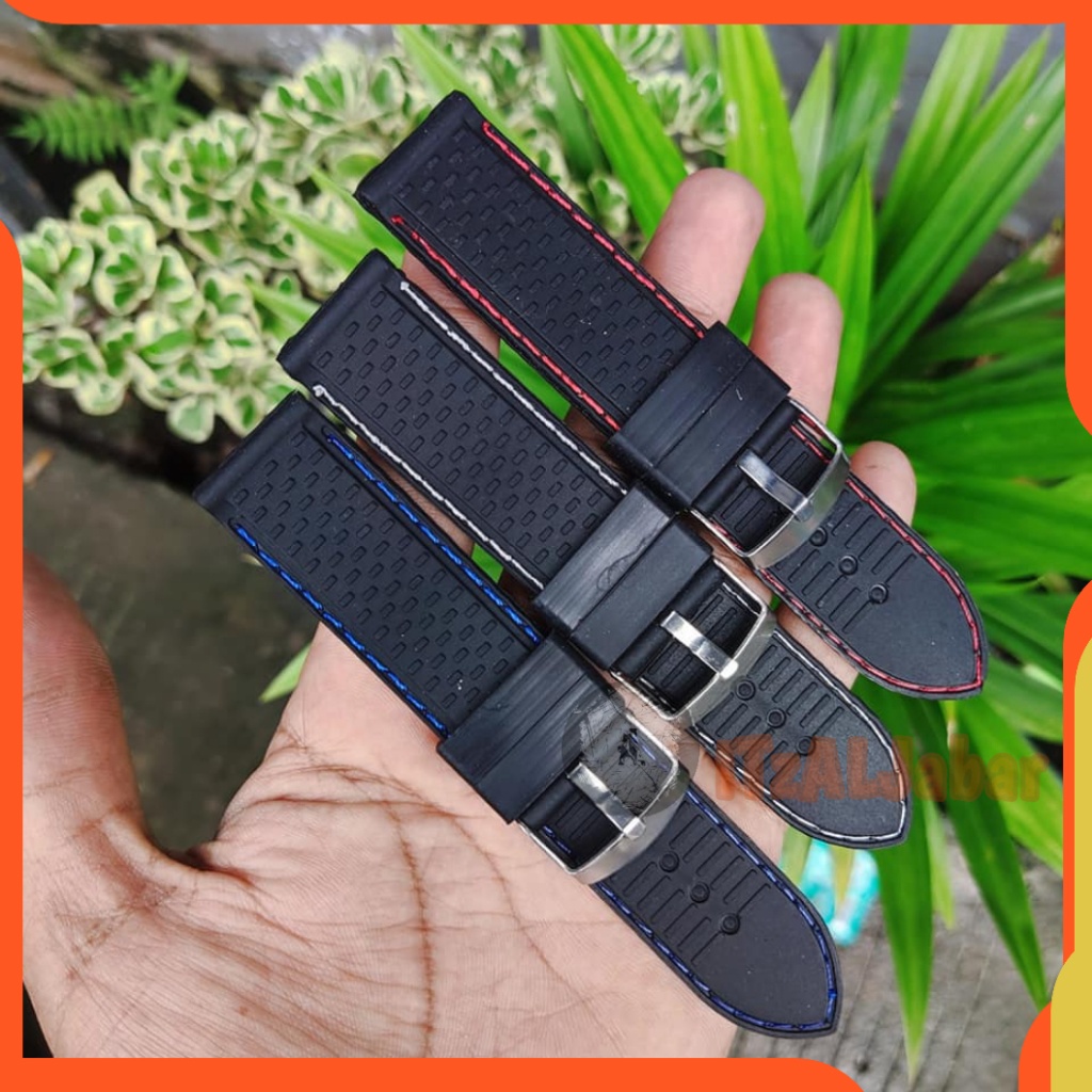 Strap tali jam Karet 22mm Strap tali jam tangan Rubber 22mm WH208