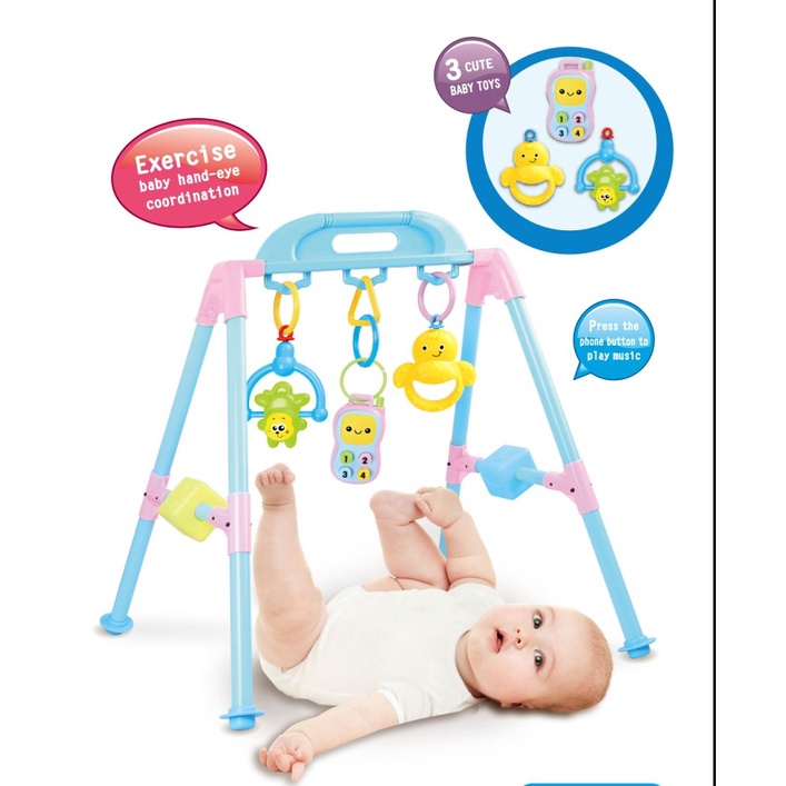 MAINAN ANAK BAYI BABY ACTIVITY GYM PLAYGYM BELL KADO LAHIRAN TERBAIK