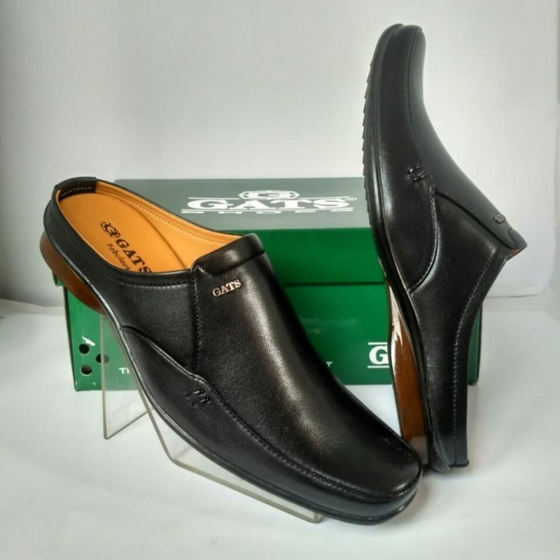 Sepatu Sandal Pria Gats ZU 0061 Black.Original Kulit By Gats