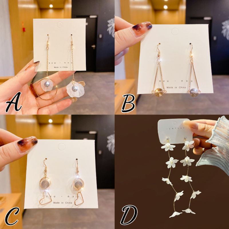 COD Anting Hijab Wanita Juntai Import Model Classy Glamour Termurah