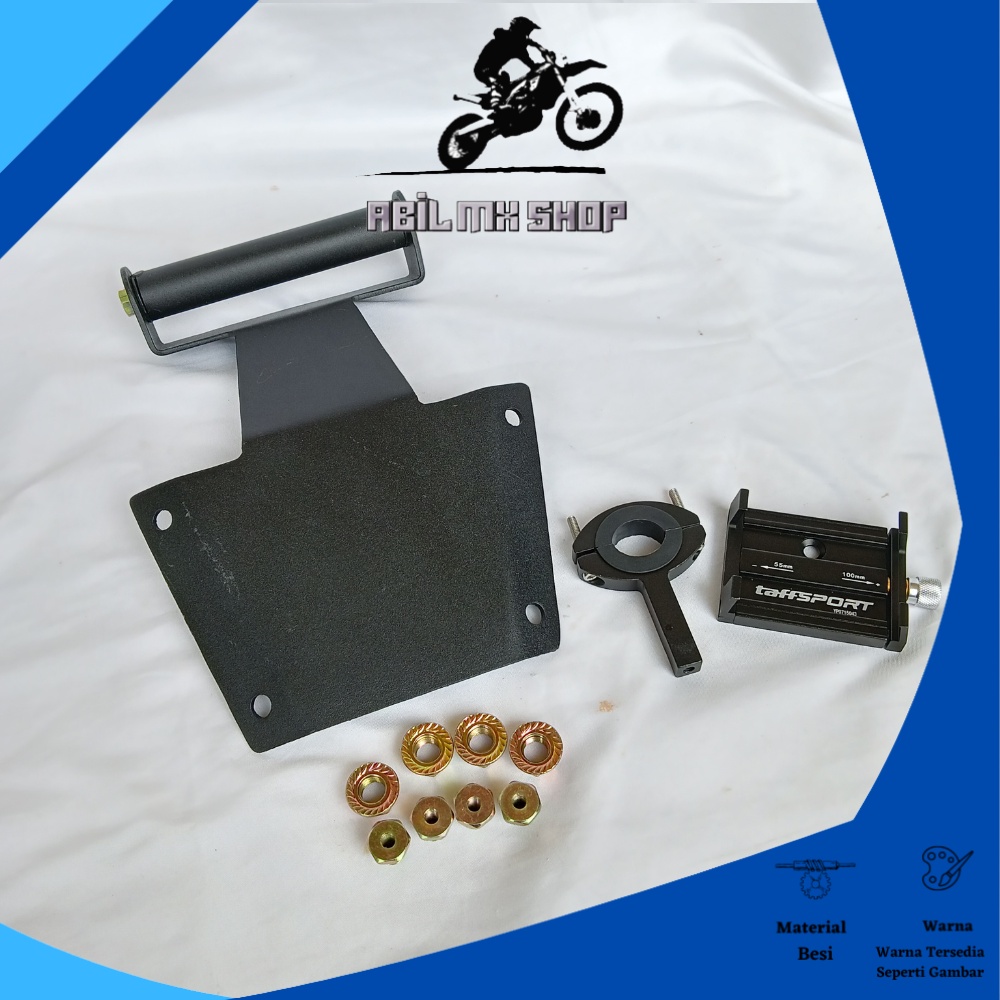 PAKET BRAKET HOLDER HP CB 150 X DAN HOLDER ALUMUNIUM BRAKET CB 150 X