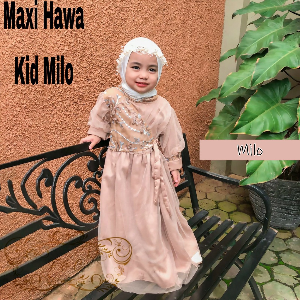 GAMIS LEBARAN ANAK / BAJU GAMIS ANAK PEREMPUAN / GAMIS HAWA