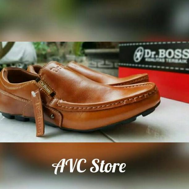 𝕳 Sepatu Pria Casual kulit asli Dr. Boss Warna Tan STOCK TERBATAS 36M