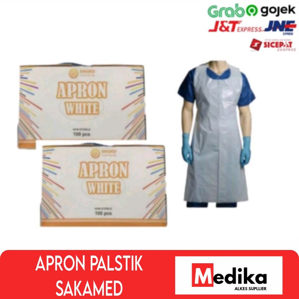 Sakamed Apron Medis Plastik isi 100pcs (Box) - PASMED