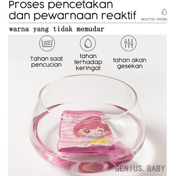 (2-10 Tahun)Katun murni Boxer Anak Perempuan Celana Dalam Boxer Anak Perempuan Versi Fashion Anak CD Celana Dalam anak