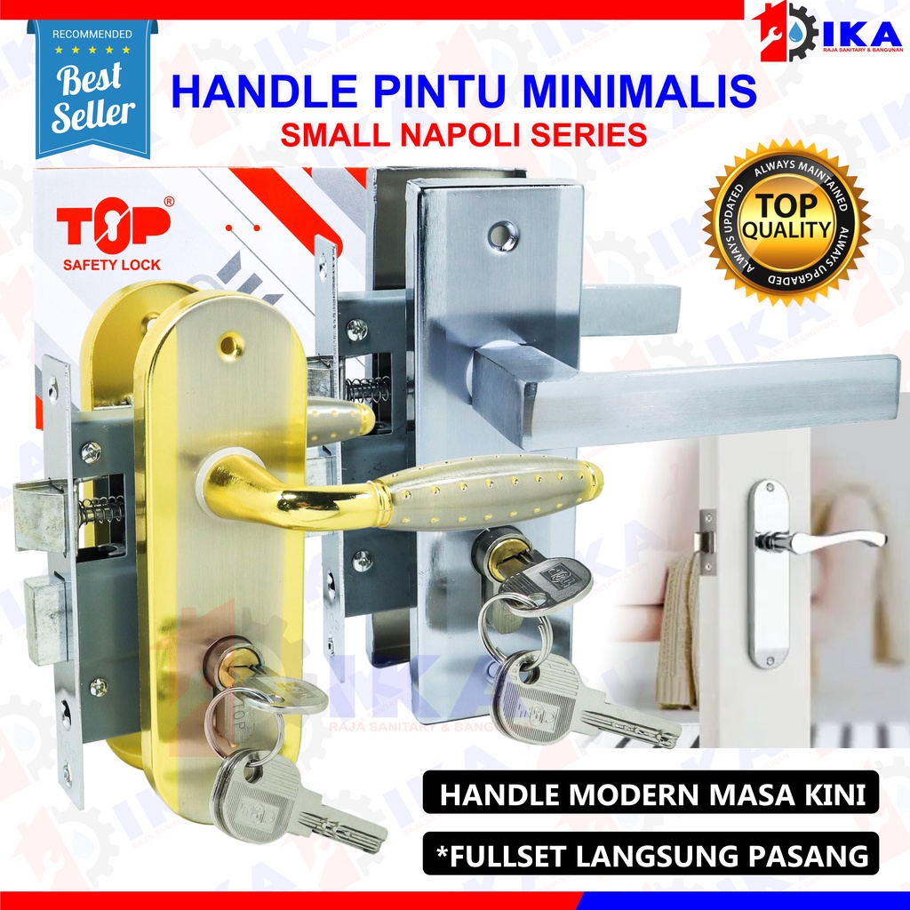 Handle Set Kunci / Body ongkel / Kunci Pintu ukuran Tanggung / gagang pintu rumah kamar satu set