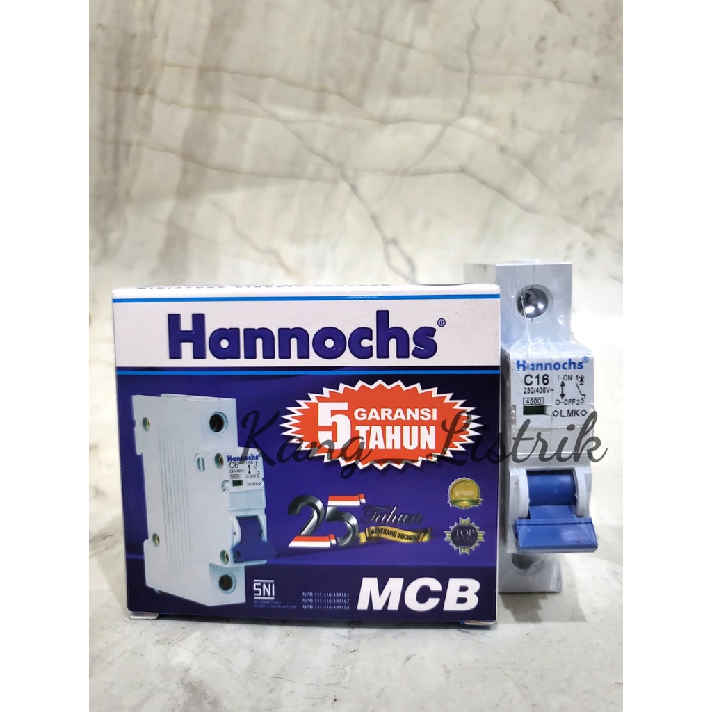 Hannochs MCB 1P 16A / MCB Hannochs 1 Phase 16A