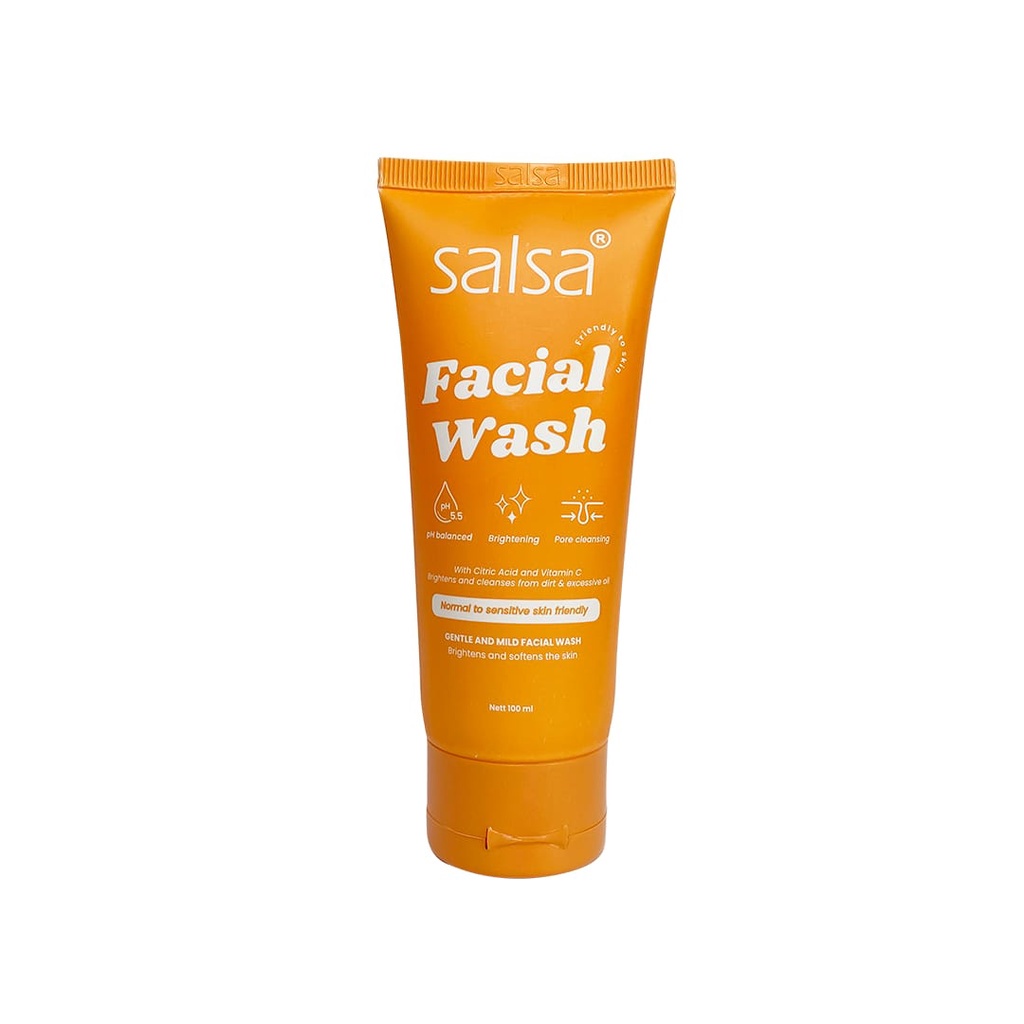 SALSA Facial Wash 100ml- Gentle and Mild (Sabun Pembersih Wajah untuk Semua Jenis Kulit)