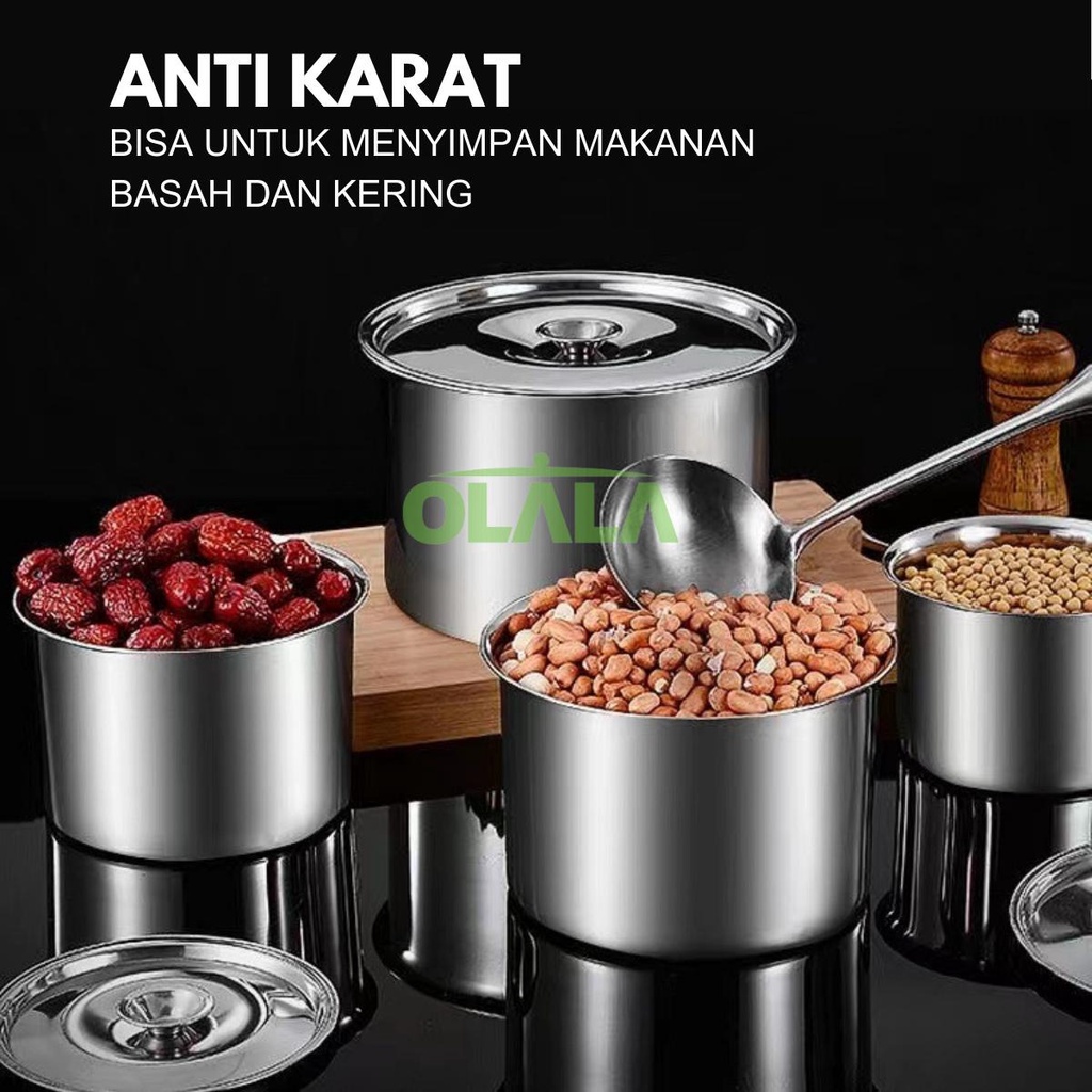 PANCI SET 5 SUSUN TUTUP STAINLESS STEEL OLL-CH4612