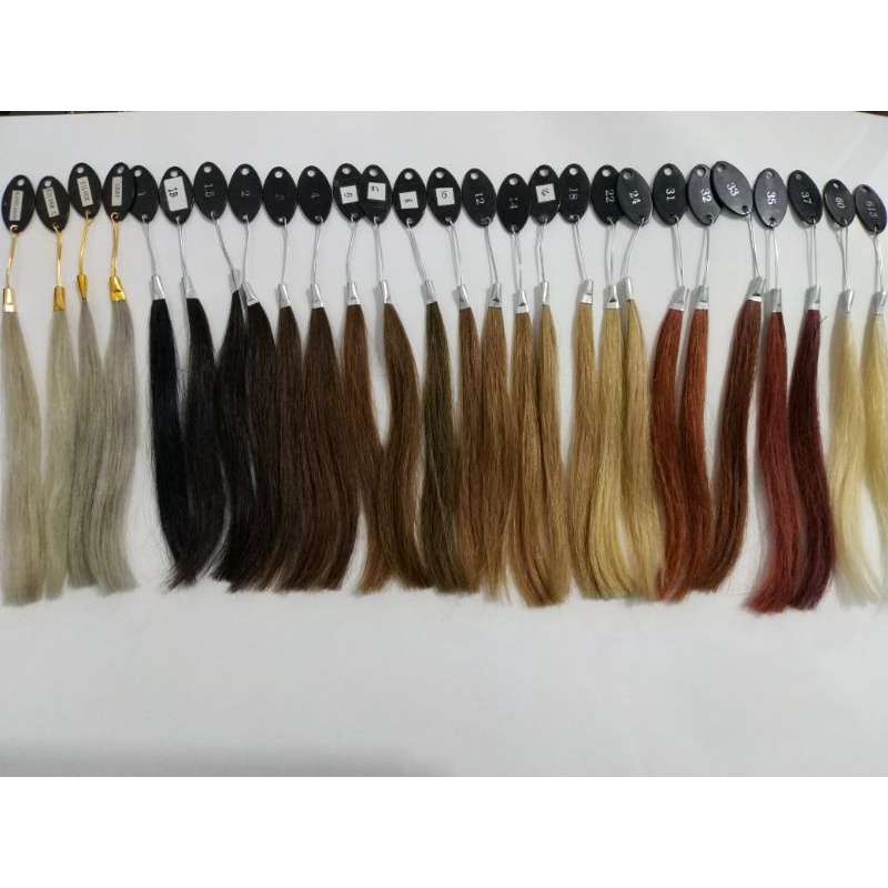 Rambut sambung warna 100 helai rambut asli hair extension super tebal