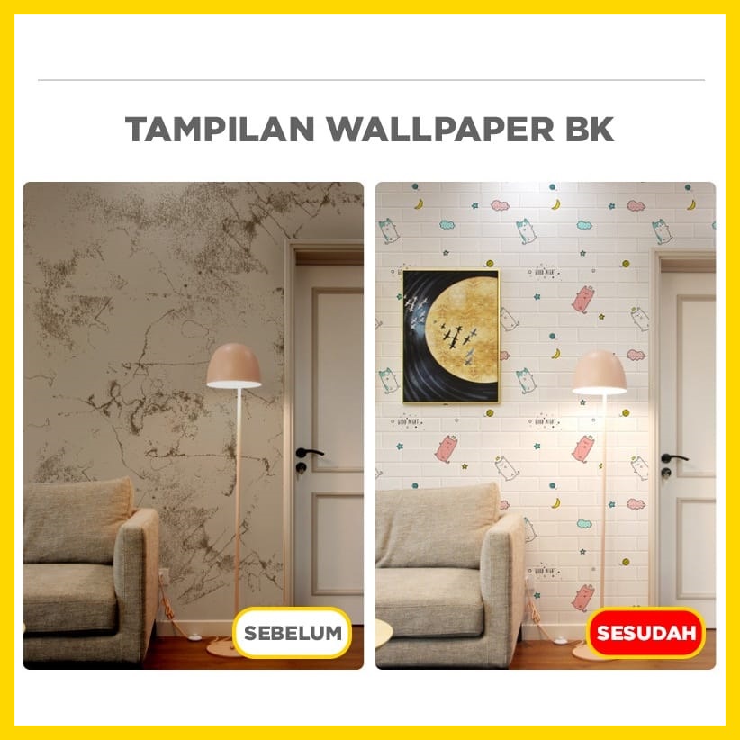 WALLPAPER DINDING kamar tidur BRICK FOAM  SIZE 70 CM X 77 CM BATA BATU STAR WALL FOAM