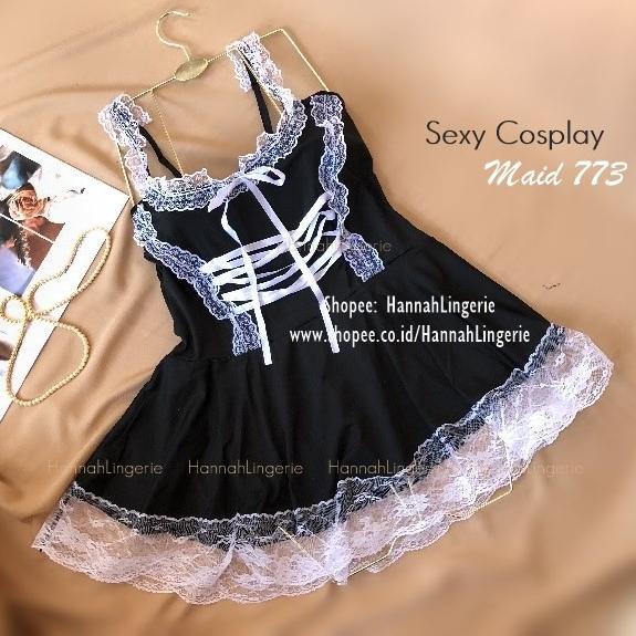 HARGA BERSAHABAT M-3XL Lingerie Pelayan ART Kostum BigSize Cosplay Costume Pembantu Maid Besar M L X
