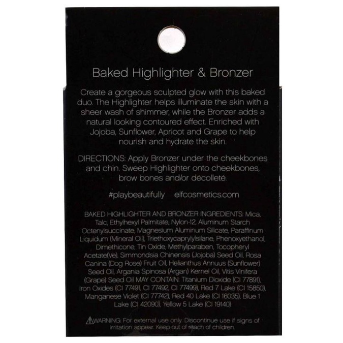 PROMO MURAH ELF Cosmetics Baked Highlighter &amp; Bronzer (5.2 gr) Bronzed Glow Shades ORI USA