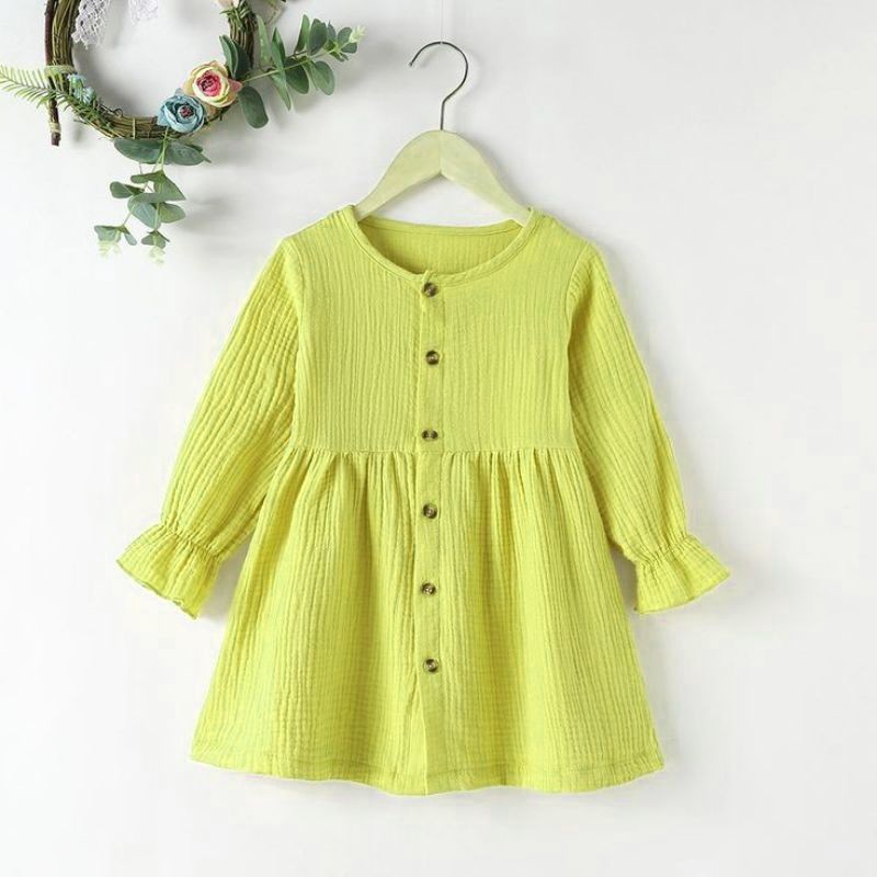 dress anak 1-6 tahun bahan crinkle