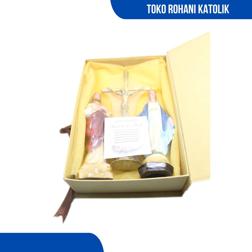 PAKET HAMPERS ROHANI / KADO ULANG TAHUN / HAMPERS PERNIKAHAN / KRISMA / KOMUNI PERTAMA / HAMPERS ROHANI / PATUNG YESUS MARIA / SALIB DUDUK LOGAM / HADIAH PERNIKAHAN / KADO ULANG TAHUN