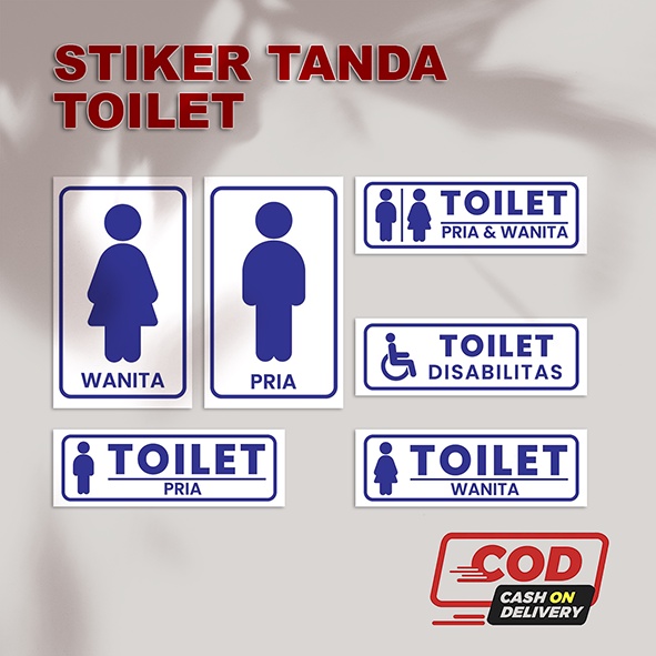 STIKER TOILET | STIKER WC | STIKER TOILET PRIA | STIKER TOILET WANITA | STIKER TOILET DISABILITAS