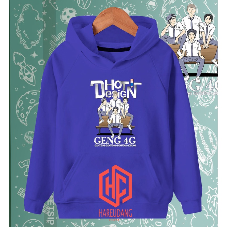 hoodie anak dhot design geng 4G / jaket hoodie anak geng 4G dhotdesign / hoodie anak dhotdesign