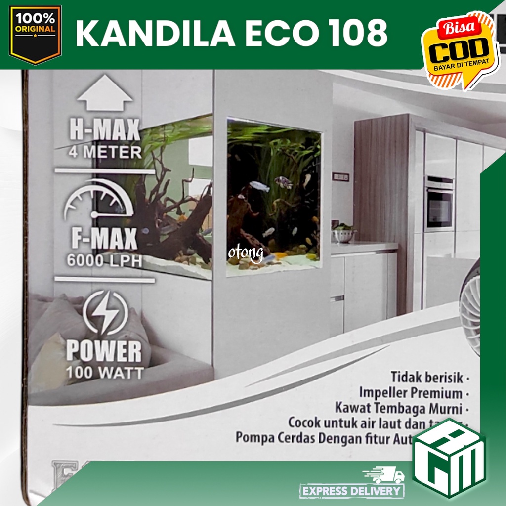 KANDILA ECO 108 ECO108 LOW WATT MESIN POMPA CELUP POWER HEAD AQUARIUM