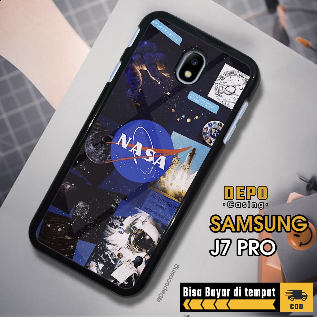 Case Samsung J7 Pro Casing Samsung J7 Pro Depo Casing [NASA] Case Glossy Case Aesthetic Custom Case 